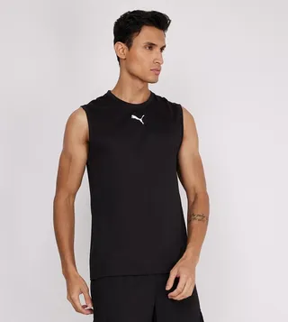Logo Printed Crew Neck Tank Top