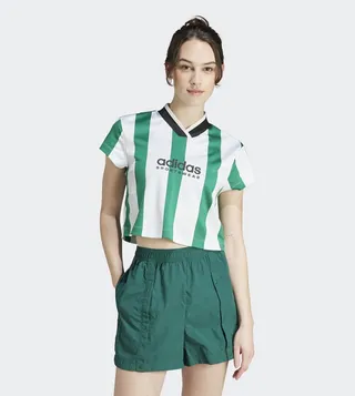 TIRO Striped Crop Active T-Shirt