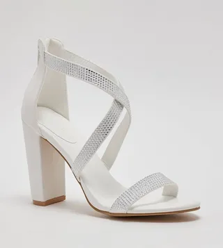 Embellished Strap Block Heel Sandals