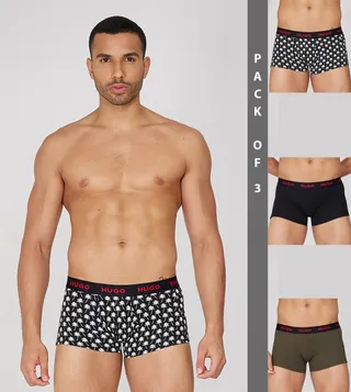 Pack of 3 Logo Waistband Trunks