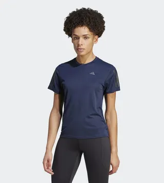 OWN THE RUN Logo Printed Crew Neck T-Shirt