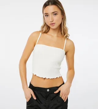 Cropped Ribbed Tank Top