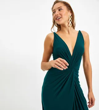 Draped Evening & Graduation Maxi Dress