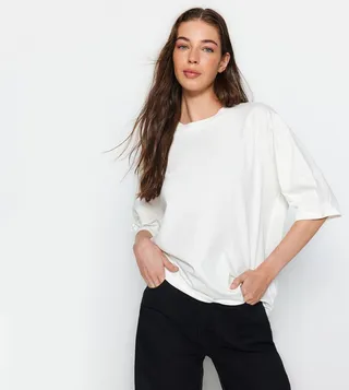 Solid Short Sleeves Oversized T-Shirt