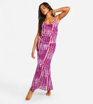 Chiffon Tie Dye Maxi Beach Dress
