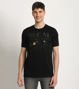 Embossed Crew Neck T-Shirt