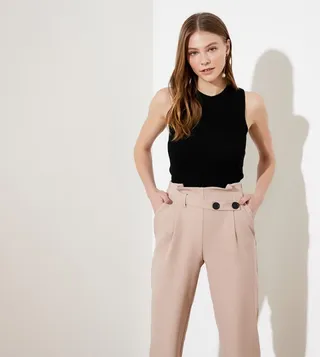Crew Neck Crop Knitwear Top