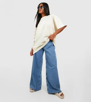 Extended Neck Oversized T-Shirt