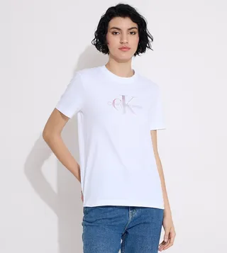 Monogram Detail Crew Neck T-Shirt