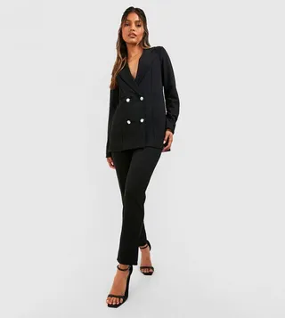 Jersey Double Breasted Blazer and Trouser Suit Set