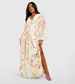 Floral Waist Detail Maxi dress