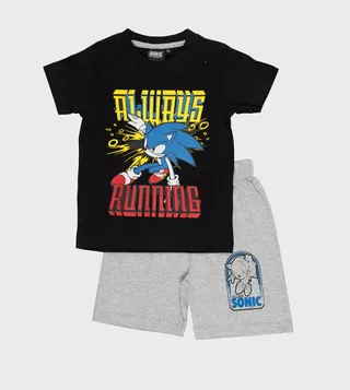 Hollywood Magic Sonic & Friends Print Short Sleeves Clothing Set