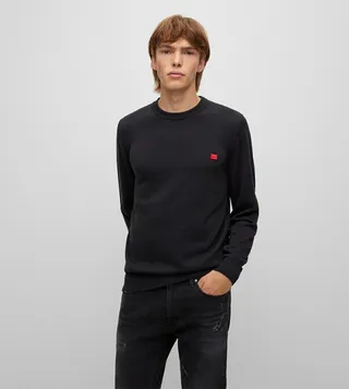 Organic Cotton Sweatshirt with Logo Label
