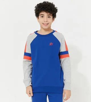 Aero Boy's Color Block Sweatshirt
