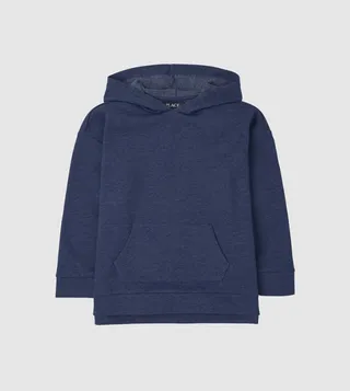 Solid Tunic Hoodie Shirt