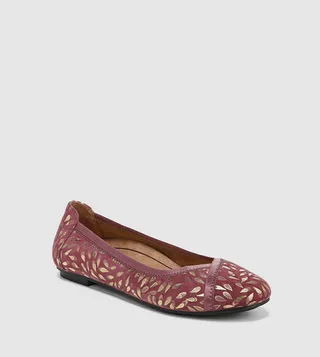 CAROLL Foil Printed Almond Toe Ballerinas