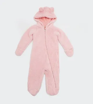 Fluffy Hooded Coverall