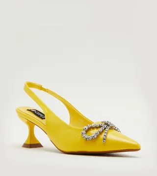 Embellished Slingback Pumps
