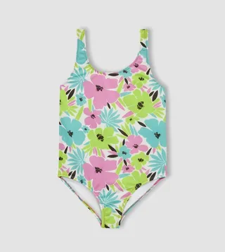Girls Patterned Swimsuit