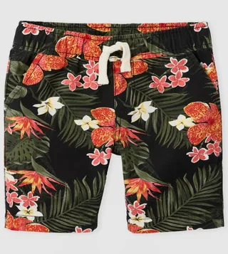 Boy's Printed Pull On Jogger Shorts