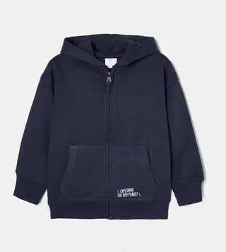 Boys Cotton Zippered Hoodie