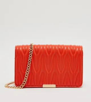 Quilted Flap Closure Crossbody Bag