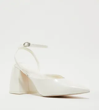 Ankle Strap Chunky Heel Pumps