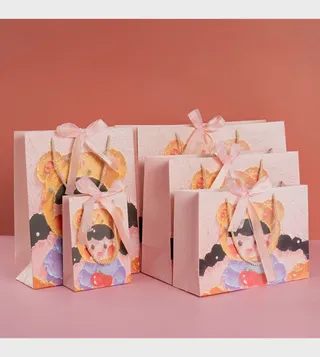 3D Cute Girl Gift Bag-Large 43 x 32 x 14 cm