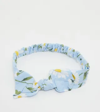 Daisy Printed Bow Headwrap