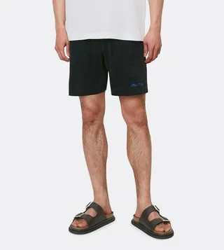 Logo Embroidered Drawstring Waist Shorts