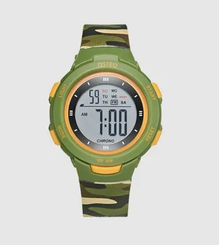 Camo Printed Strap Digital Watch