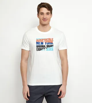 Aero Men's Typography Printed T-Shirt