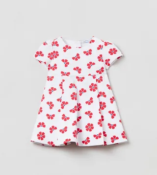 Printed Fit and Flare Dress
