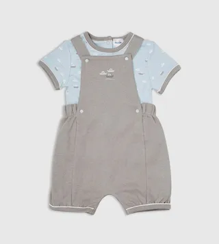  Babygrow Little Boat T-Shirt and Dungarees Set