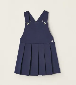 Piquet Cotton Pinafore Dress