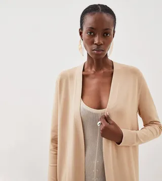 Premium Drape Knit Edge To Edge Long Cardigan