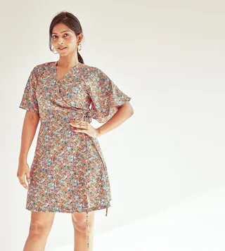 Floral Printed Wrap Dress