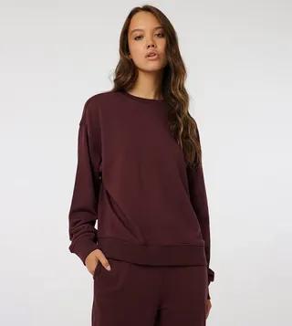 Solid Crew Neck Sweatshirt