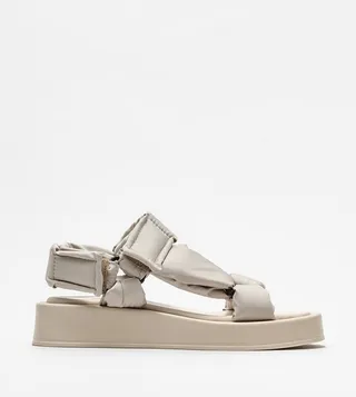 Quilted Velcro Closure Sandals