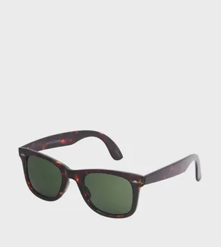 Patterned Rectangular Sunglasses