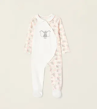 Printed Long Sleeves Cotton Sleepsuit