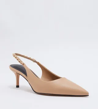 Braided Chain Slingback Pumps
