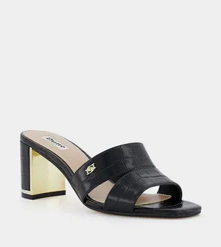 MOON Textured Block Heel Sandals