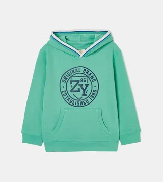 Printed Long Sleeves Cotton Hoodie
