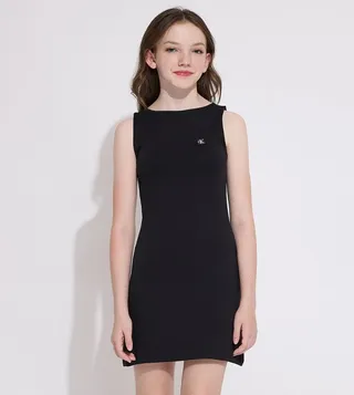 Logo Badge Tank Dress