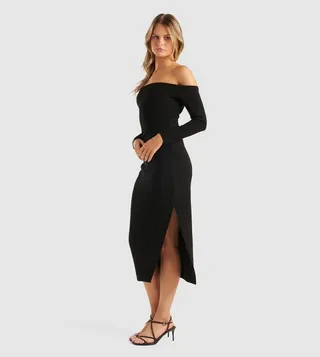KENNY Off Shoulder Midi Dress