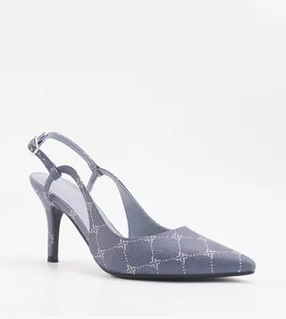 REAM Textured Slingback Pumps