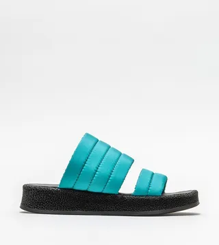 Quilted Open Toe Flat Sandals