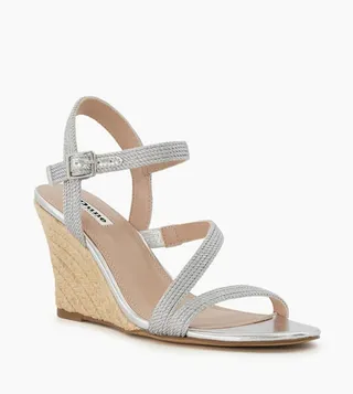 KAIA Strappy Woven Wedges