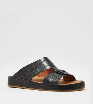 Textured Open Toe Arabic Sandals
